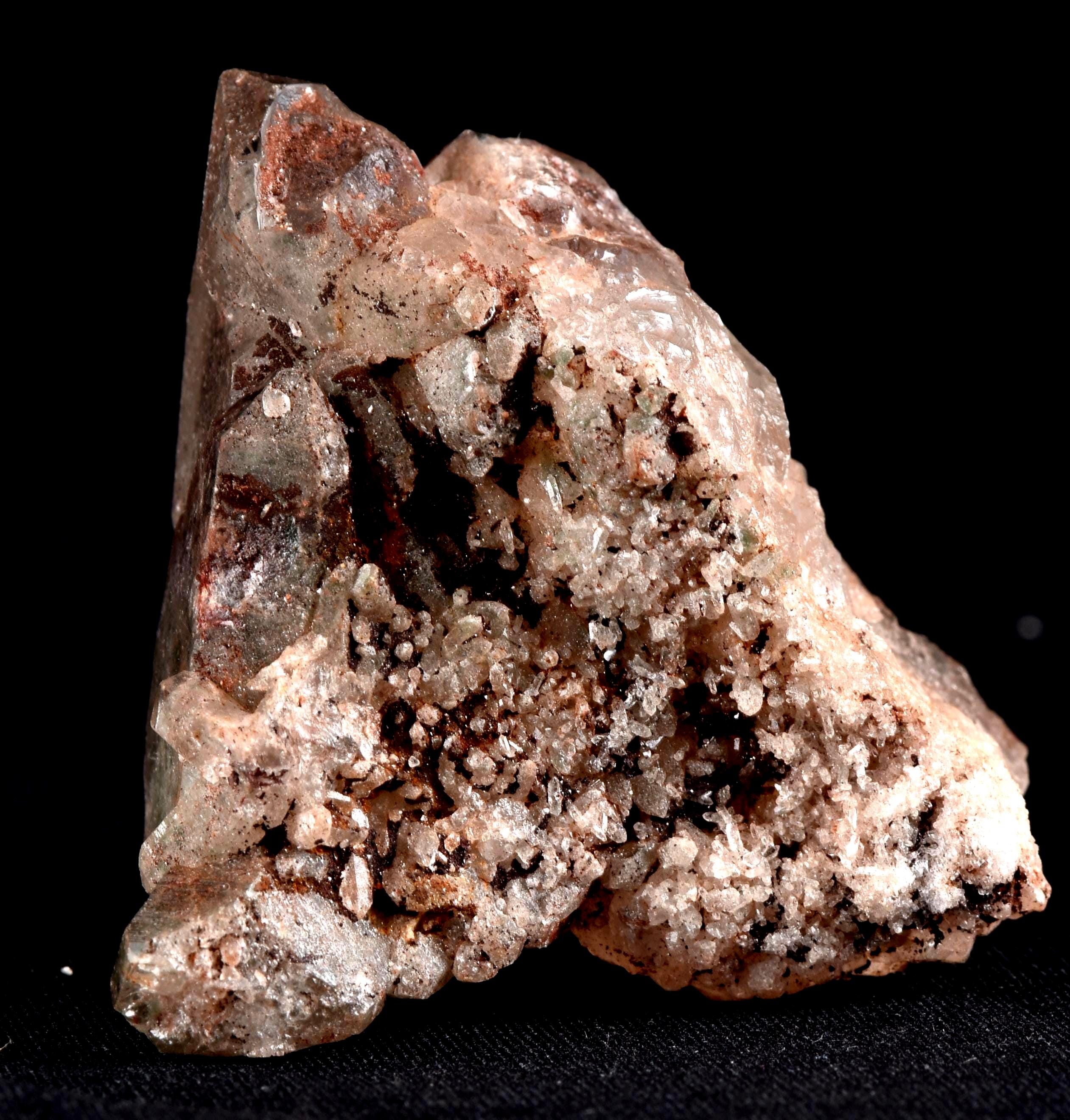 Himalayan pink crystal with green chlorite  gwindel Phantom,,rutile,lodolite,d.t, rare floater,#7572