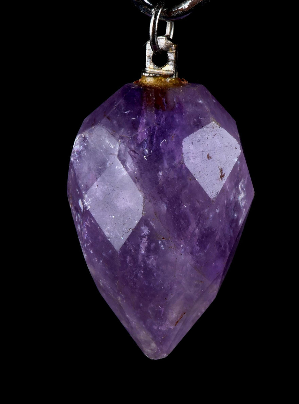 Amethyst  grape faceted pendant  cell regeneration,negative ion generation  #6991