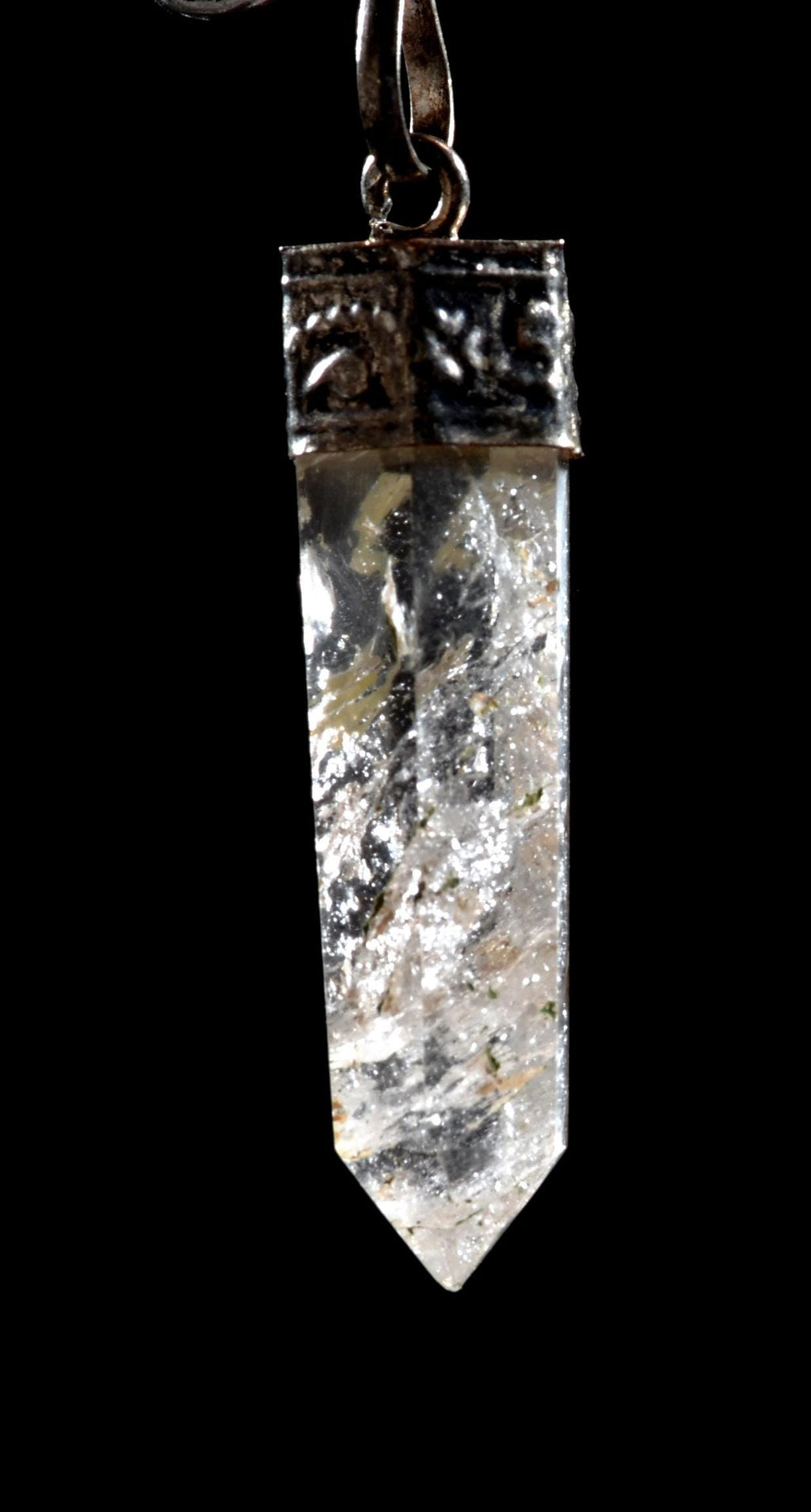 Satyaloka  quartz   quartz inside  Pendant synergy 12 crystal  #1020