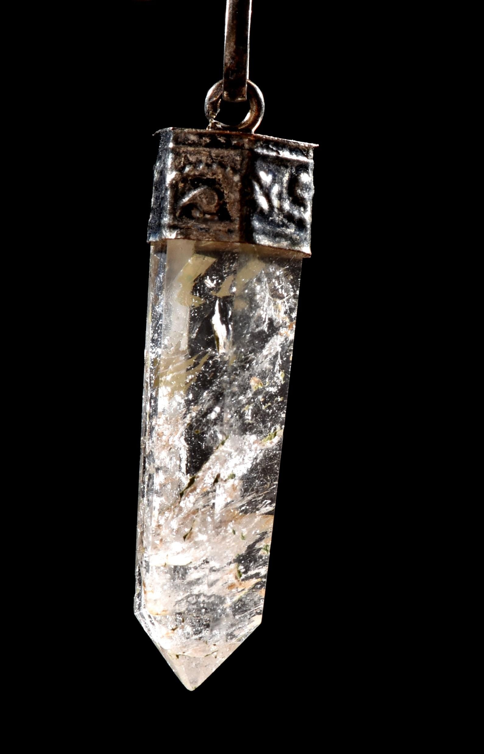 Satyaloka  quartz   quartz inside  Pendant synergy 12 crystal  #1020