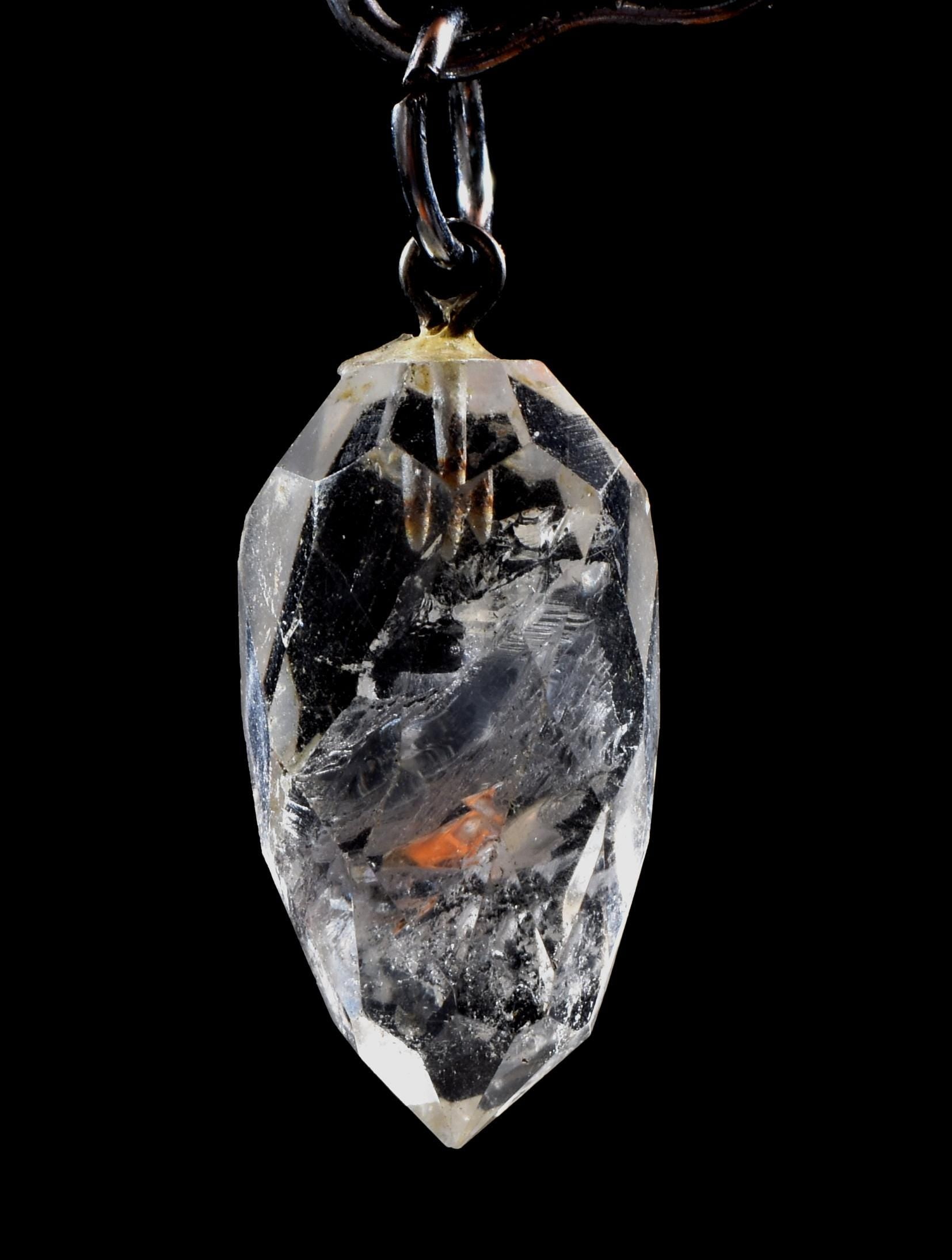 Satyaloka Satyamani quartz Grape Faceted Pendant High frequency synergy 12 crystal ''sat-chit -ananda  #1024
