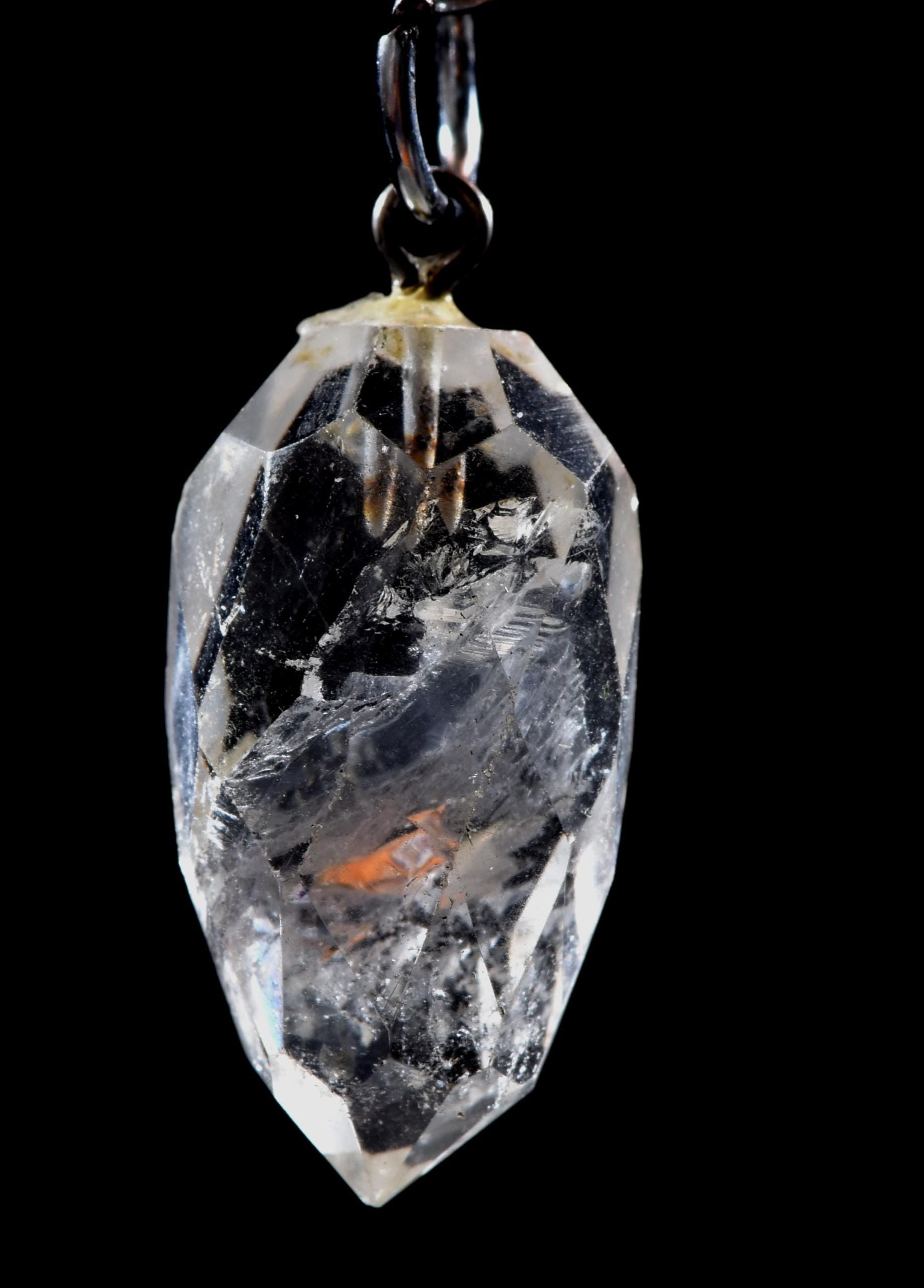 Satyaloka Satyamani quartz Grape Faceted Pendant High frequency synergy 12 crystal ''sat-chit -ananda  #1024