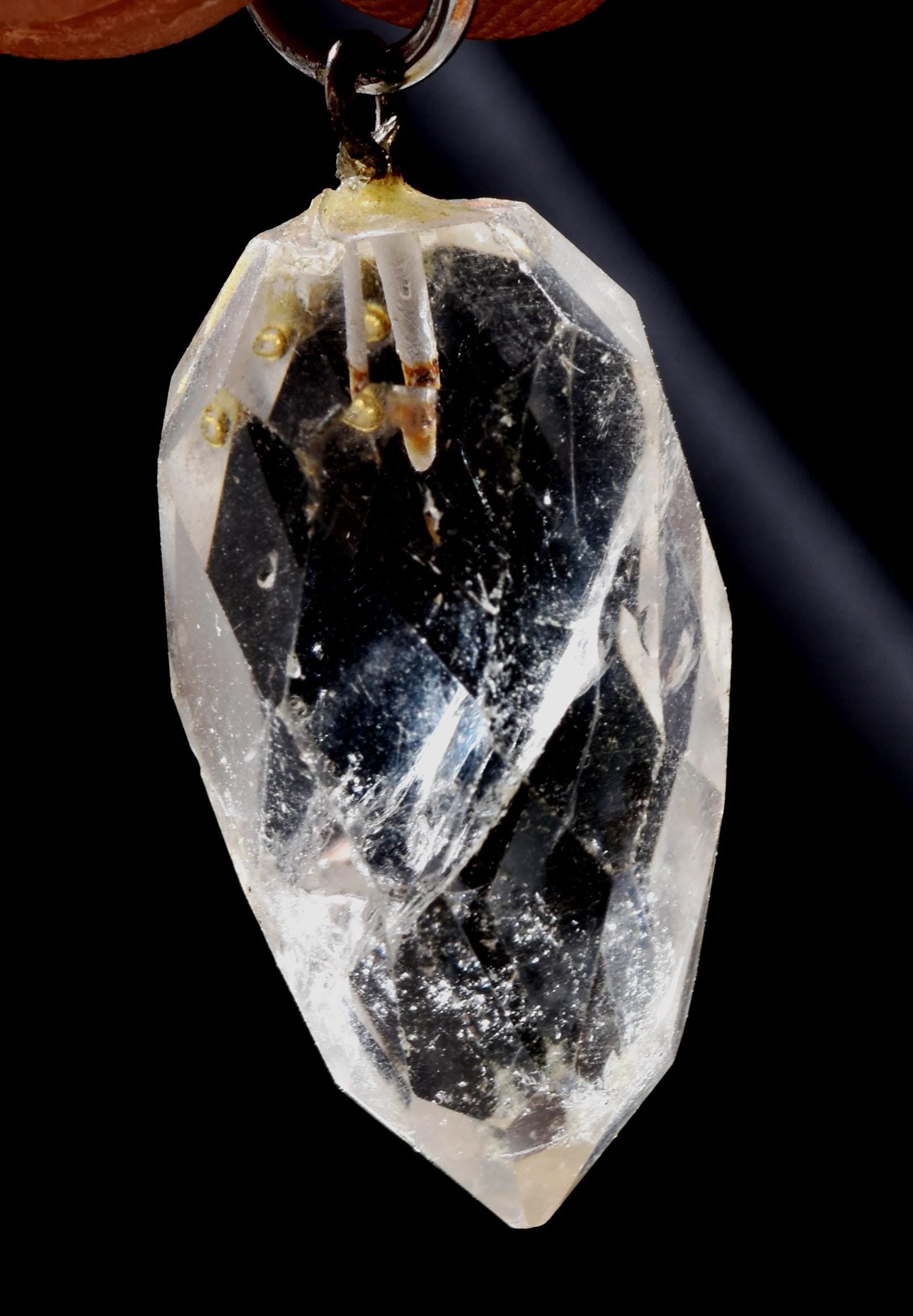 Satyaloka Satyamani quartz Grape Faceted Pendant High frequency synergy 12 crystal ''sat-chit -ananda  #1024