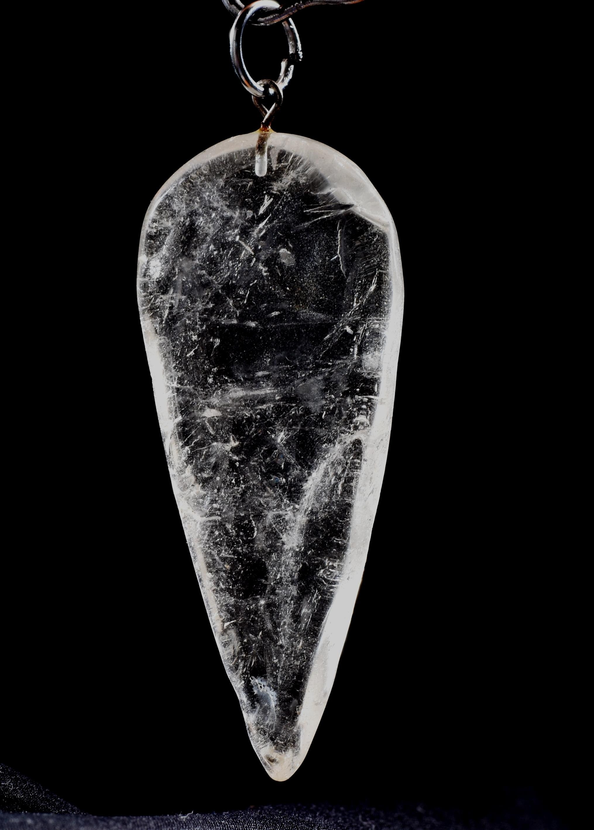 Satyaloka azeztulite  quartz  pendant  High frequency synergy 12 crystal ''sat-chit -ananda  #1028