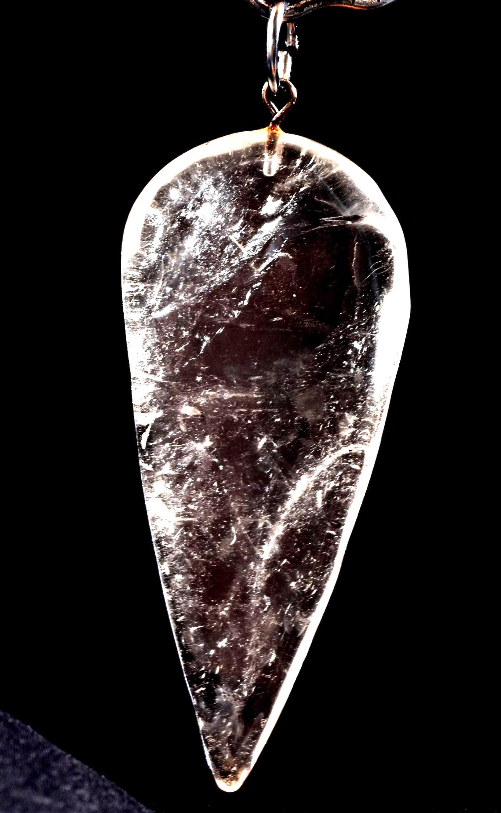 Satyaloka azeztulite  quartz  pendant  High frequency synergy 12 crystal ''sat-chit -ananda  #1028