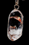 Himalayan Red   agnitite  fairy feather wing rainbow pendant supra mental transformation   # 1033