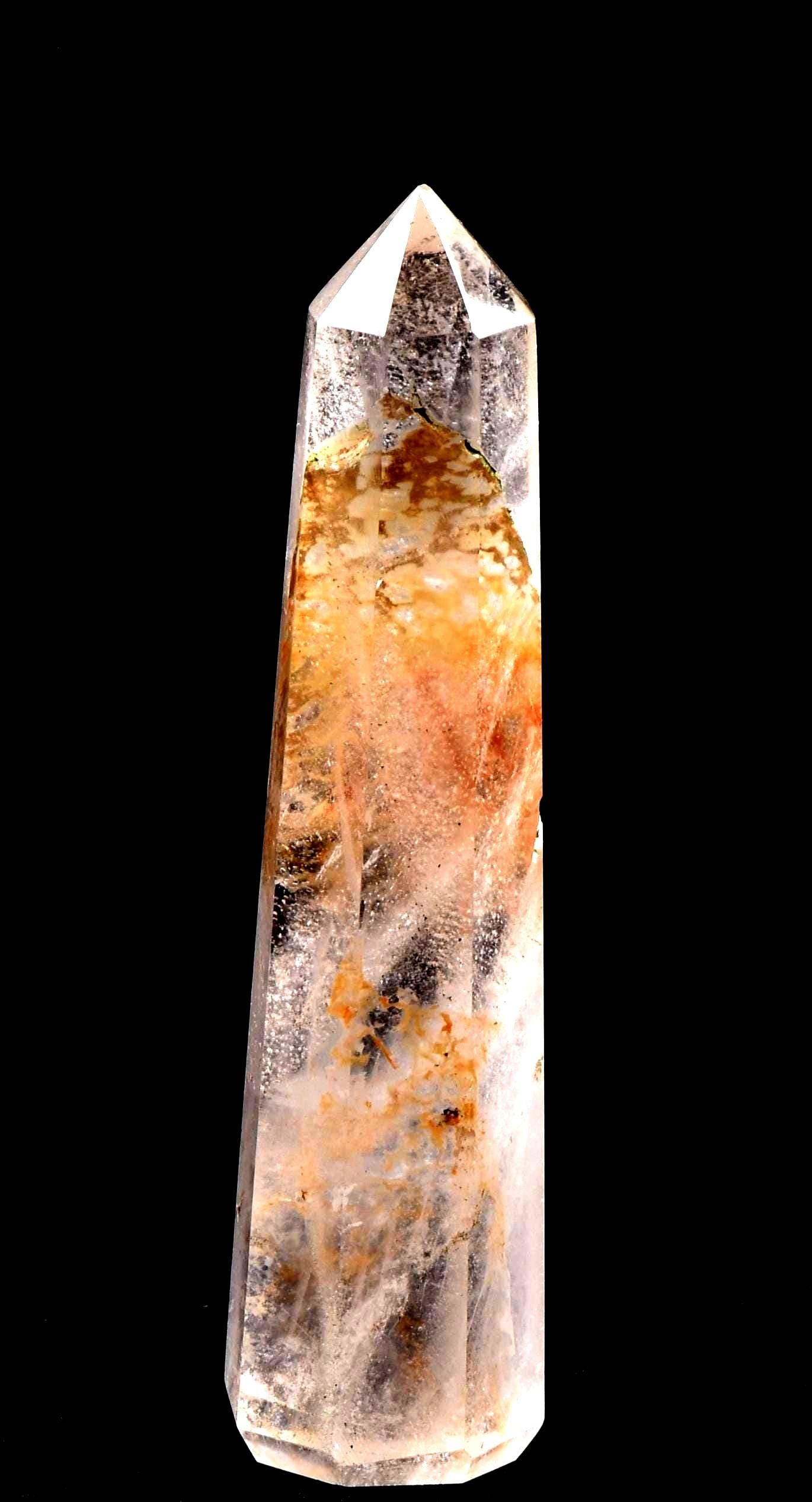 Himalayan Red   agnitite  obelisk meditative  Spiritual spark of supra mental transformation   # 7625
