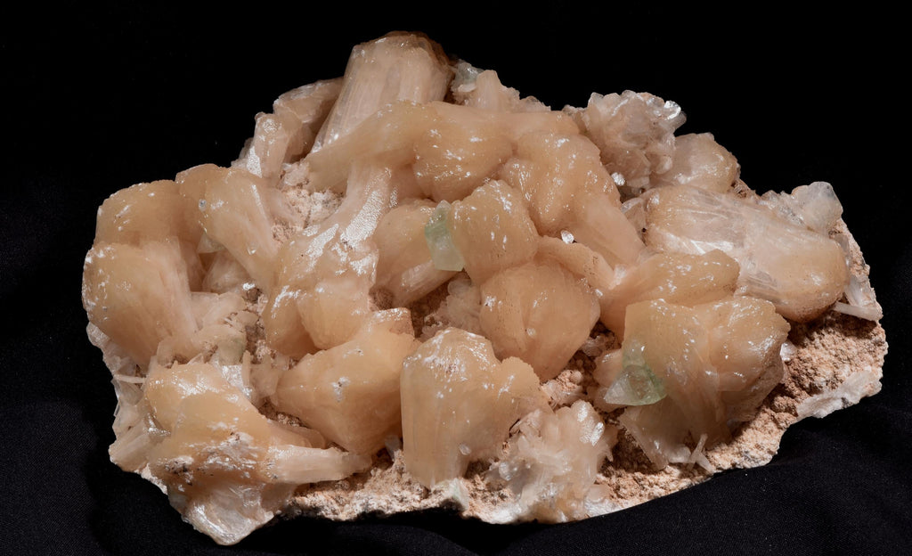 large Peach stilbite  flower with dash of green appophylite  helps with psychic knowing and intuition #1005