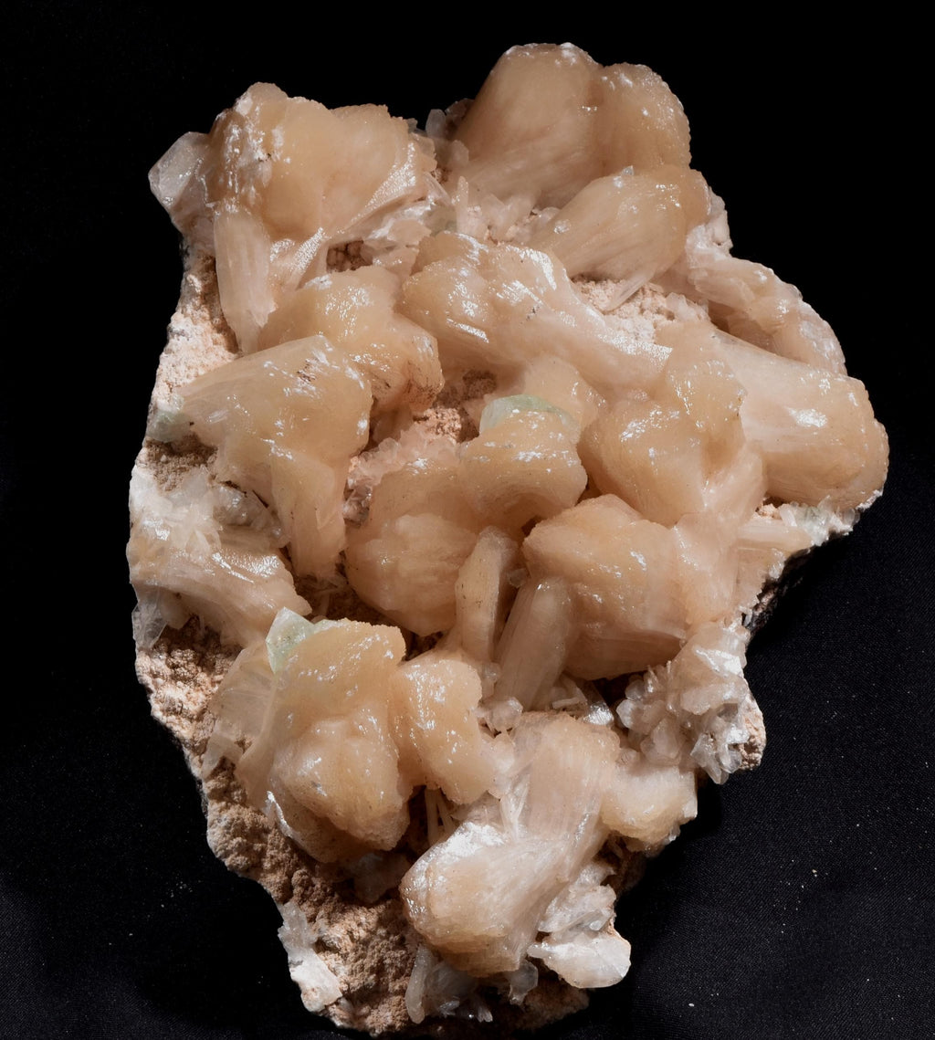 large Peach stilbite  flower with dash of green appophylite  helps with psychic knowing and intuition #1005