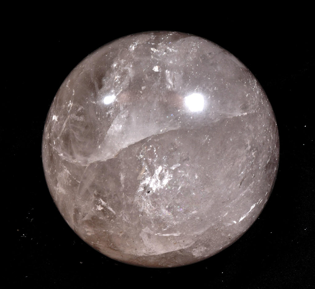 rare Himalayan smoky quartz  with multi rainbows sphere  Himalayan wisdom 724 gms.#1007