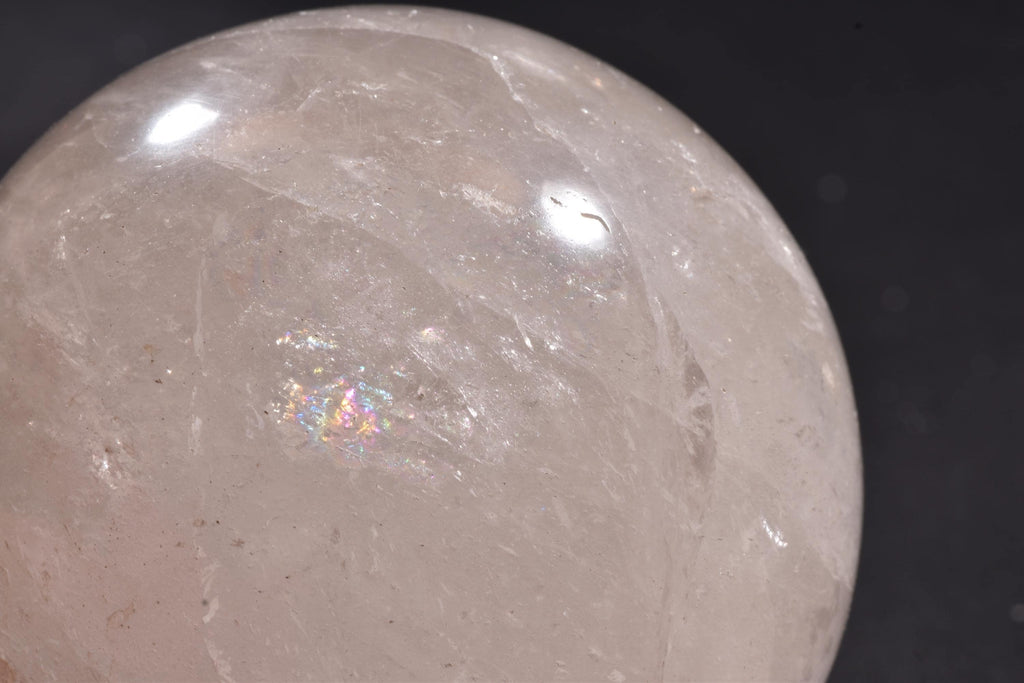 rare Himalayan smoky quartz  with multi rainbows sphere  Himalayan wisdom 724 gms.#1007
