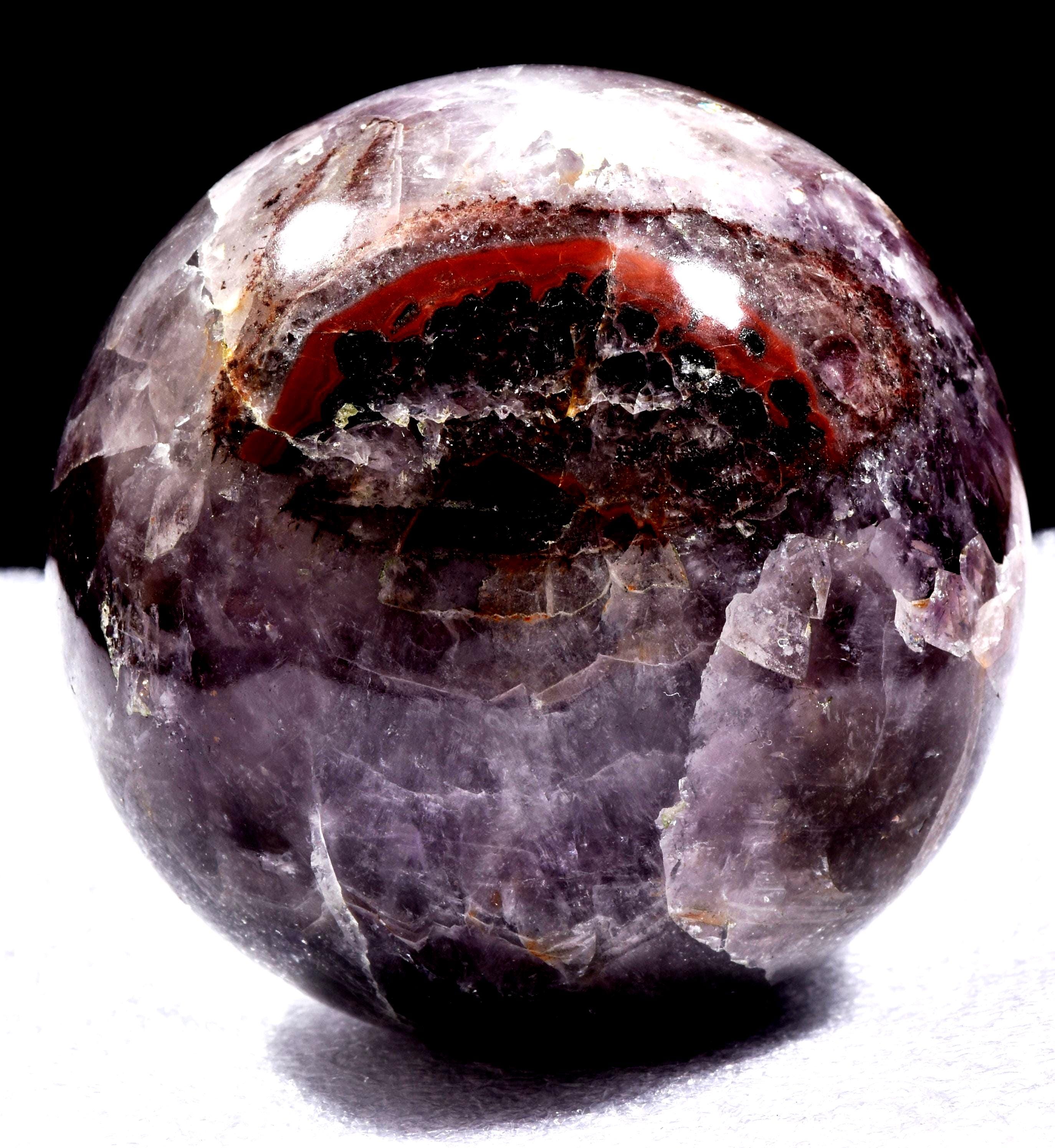 Super seven melody stone  chevron sphere  powerful  psychic abilities spiritual elevation  7.7  Cms -#1013