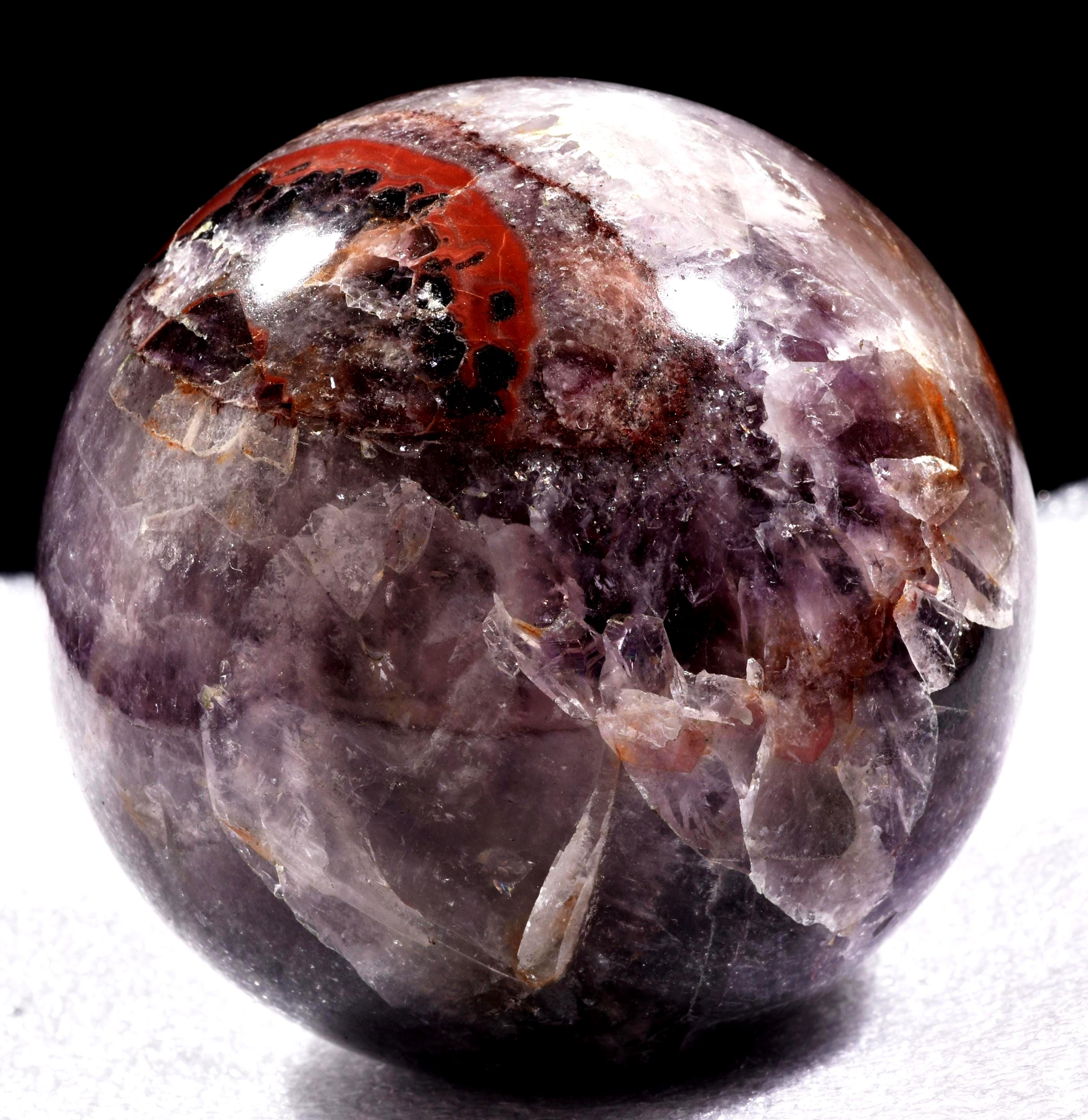 Super seven melody stone  chevron sphere  powerful  psychic abilities spiritual elevation  7.7  Cms -#1013
