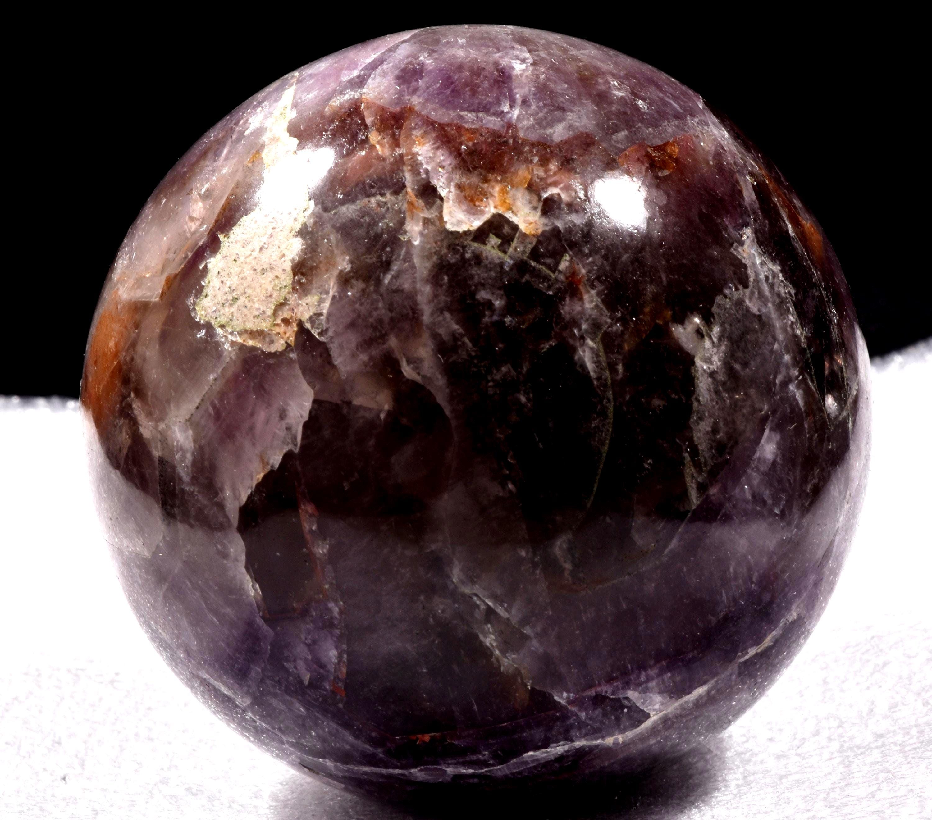 Super seven melody stone  chevron sphere  powerful  psychic abilities spiritual elevation  7.7  Cms -#1013