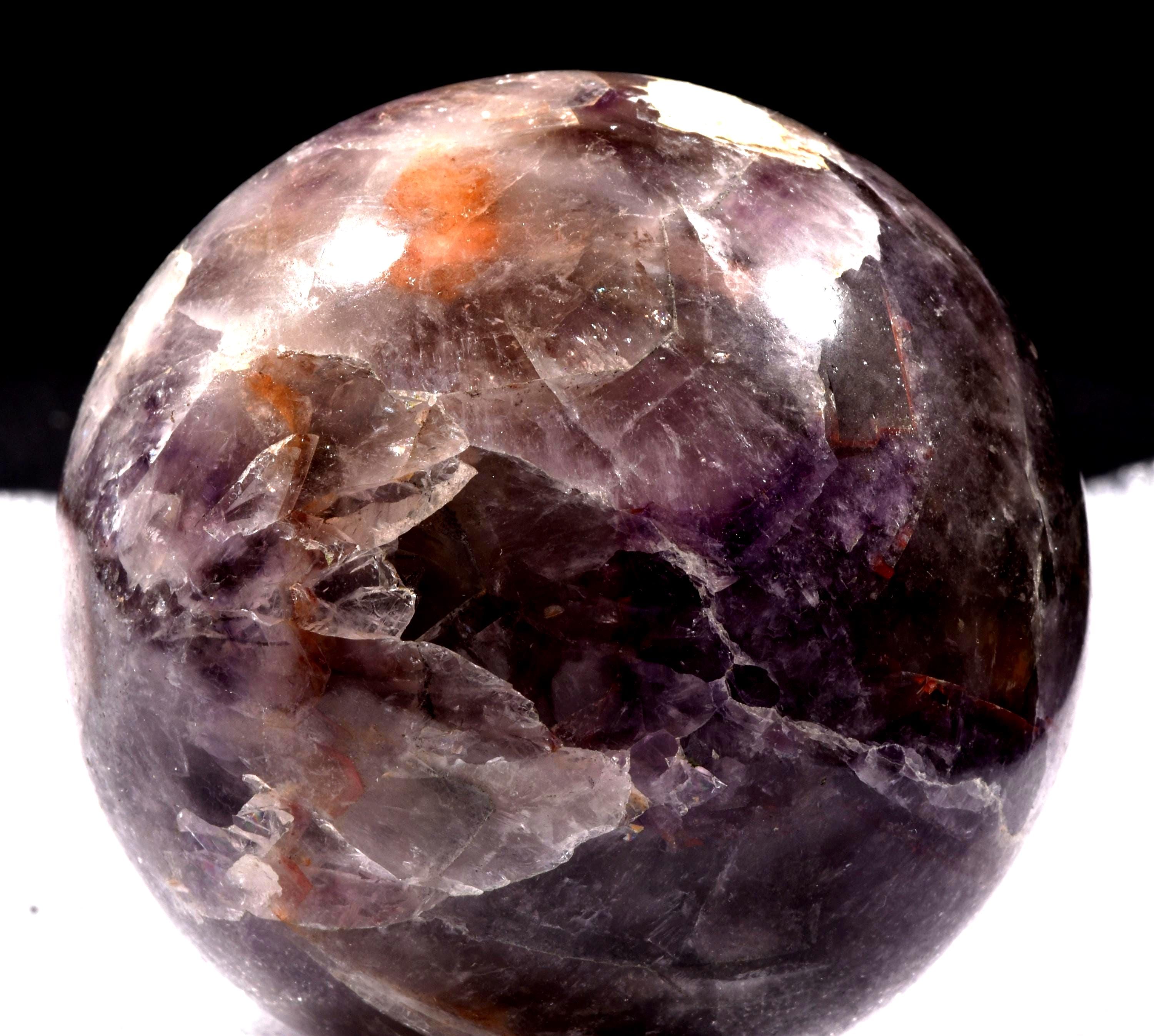 Super seven melody stone  chevron sphere  powerful  psychic abilities spiritual elevation  7.7  Cms -#1013
