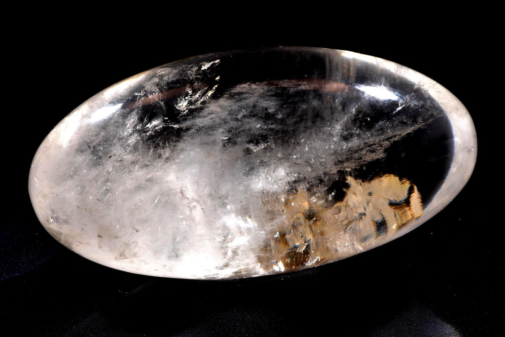 Satyaloka satyamani golden healer scrying devic mirror Lingam   High frequency synergy 12 crystal ''sat-chit -ananda  1014