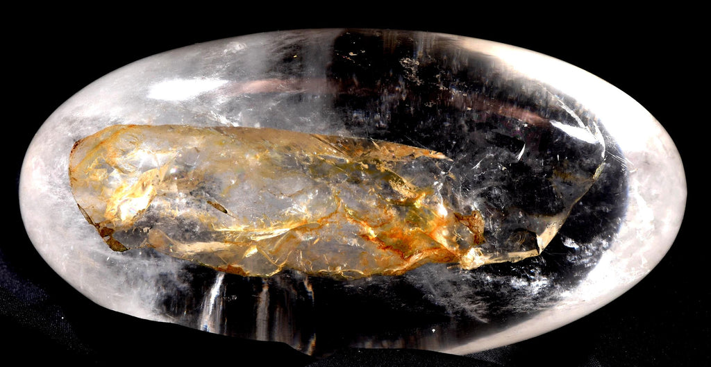 Satyaloka satyamani golden healer scrying devic mirror Lingam   High frequency synergy 12 crystal ''sat-chit -ananda  1014