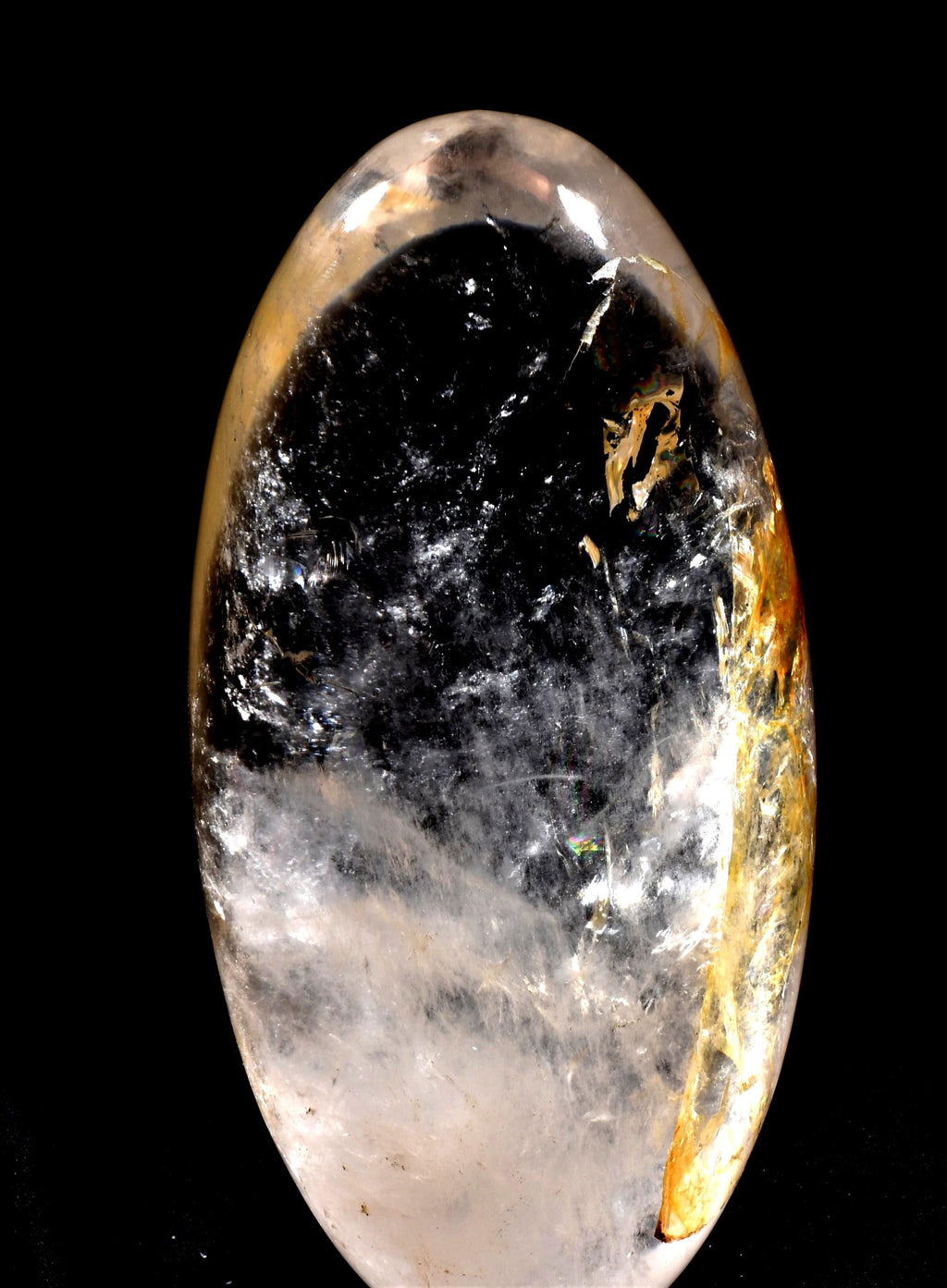 Satyaloka satyamani golden healer scrying devic mirror Lingam   High frequency synergy 12 crystal ''sat-chit -ananda  1014