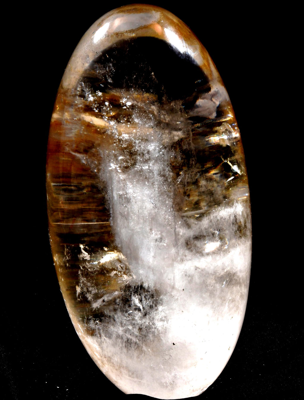 Satyaloka satyamani golden healer scrying devic mirror Lingam   High frequency synergy 12 crystal ''sat-chit -ananda  1014