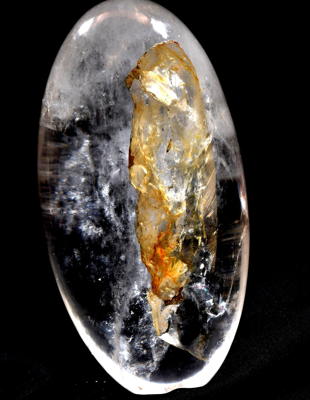 Satyaloka satyamani golden healer scrying devic mirror Lingam   High frequency synergy 12 crystal ''sat-chit -ananda  1014