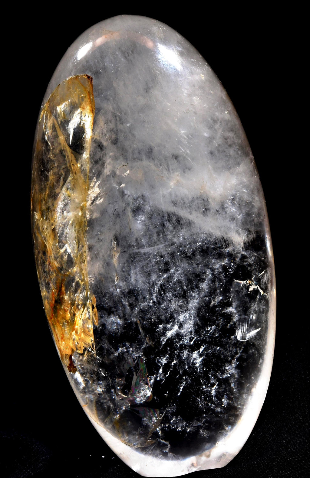 Satyaloka satyamani golden healer scrying devic mirror Lingam   High frequency synergy 12 crystal ''sat-chit -ananda  1014