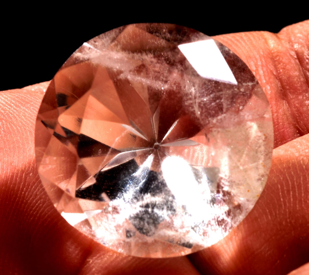 Satyaloka  quartz High frequency synergy 12 crystal  Brilliant cut Diamond shape #1016