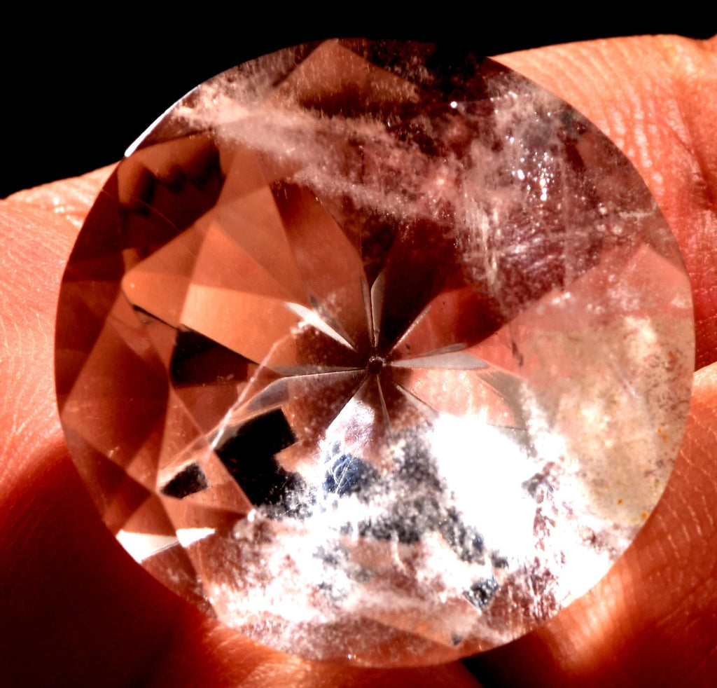 Satyaloka  quartz High frequency synergy 12 crystal  Brilliant cut Diamond shape #1016