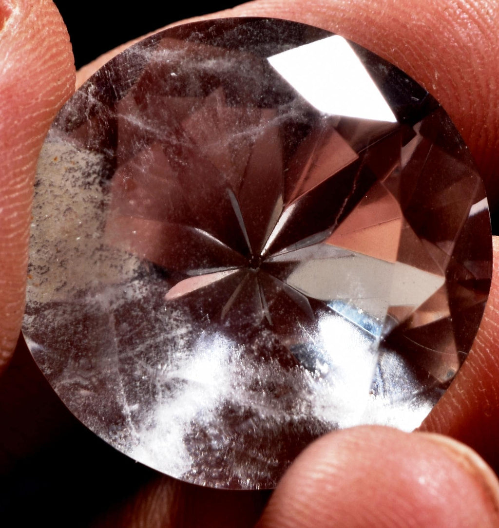 Satyaloka  quartz High frequency synergy 12 crystal  Brilliant cut Diamond shape #1016