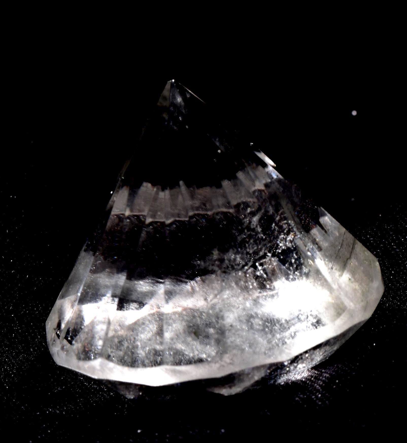 Satyaloka  quartz High frequency synergy 12 crystal  Brilliant cut Diamond shape #1016