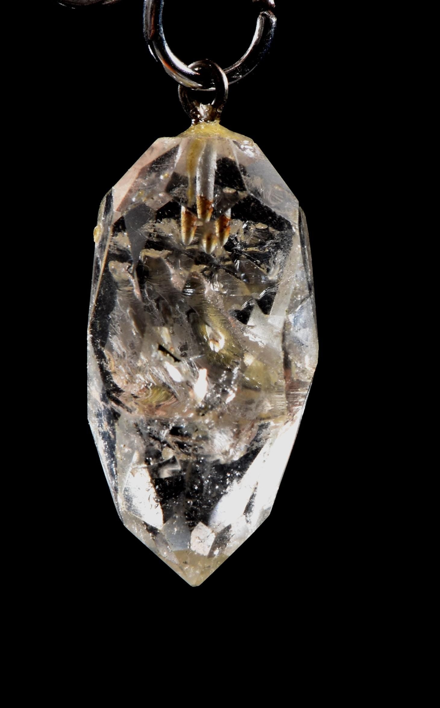 Satyaloka Satyamani quartz Grape Faceted Pendant High frequency synergy 12 crystal ''sat-chit -ananda  #1024