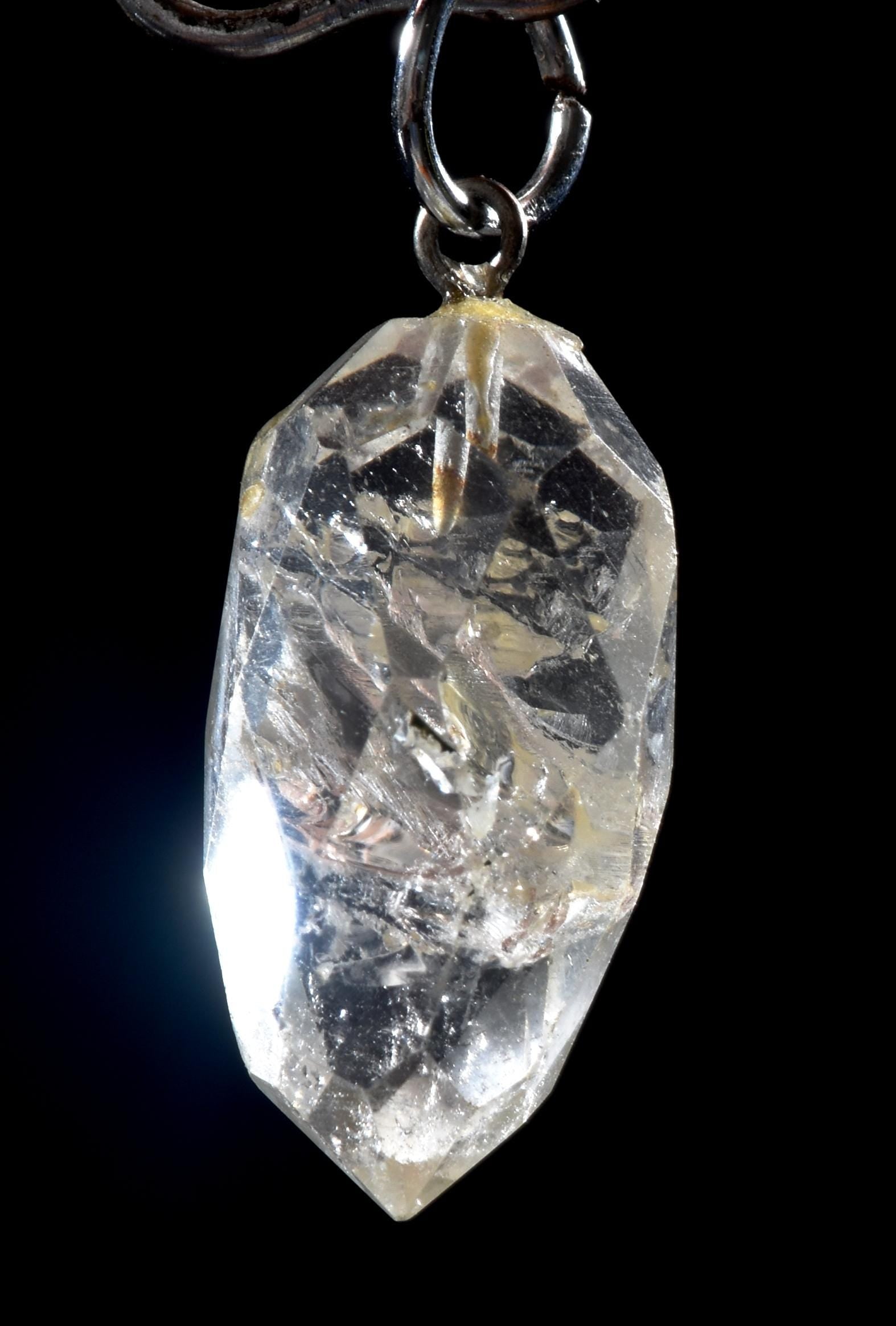 Satyaloka Satyamani quartz Grape Faceted Pendant High frequency synergy 12 crystal ''sat-chit -ananda  #1024