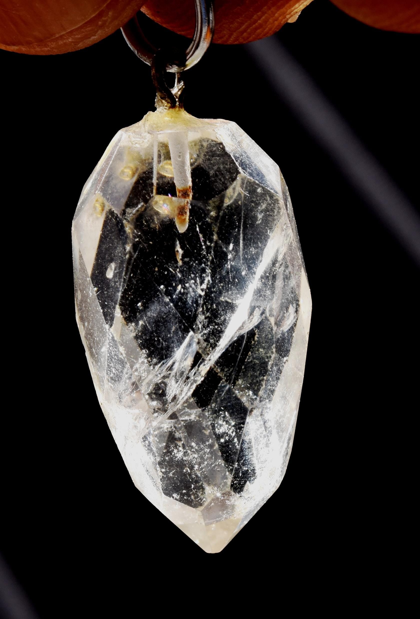 Satyaloka Satyamani quartz Grape Faceted Pendant High frequency synergy 12 crystal ''sat-chit -ananda  #1024