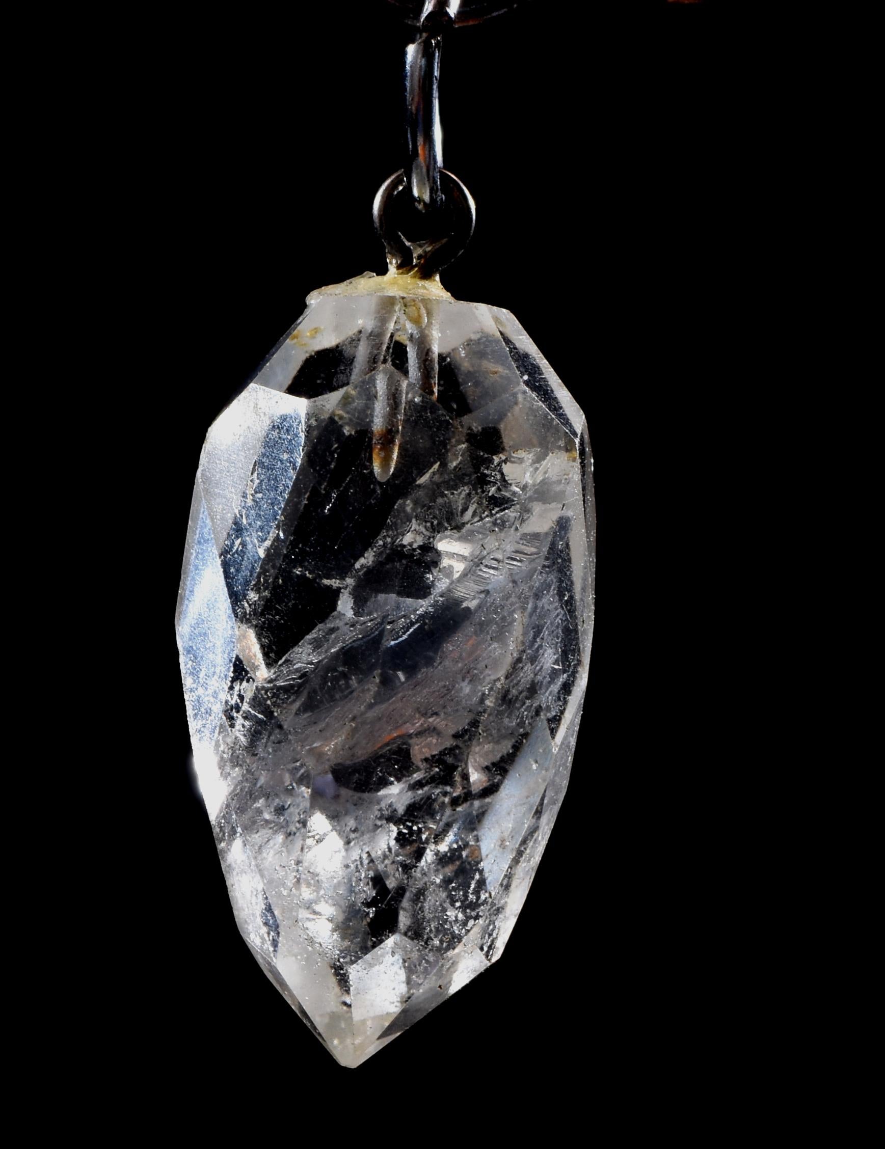 Satyaloka Satyamani quartz Grape Faceted Pendant High frequency synergy 12 crystal ''sat-chit -ananda  #1024