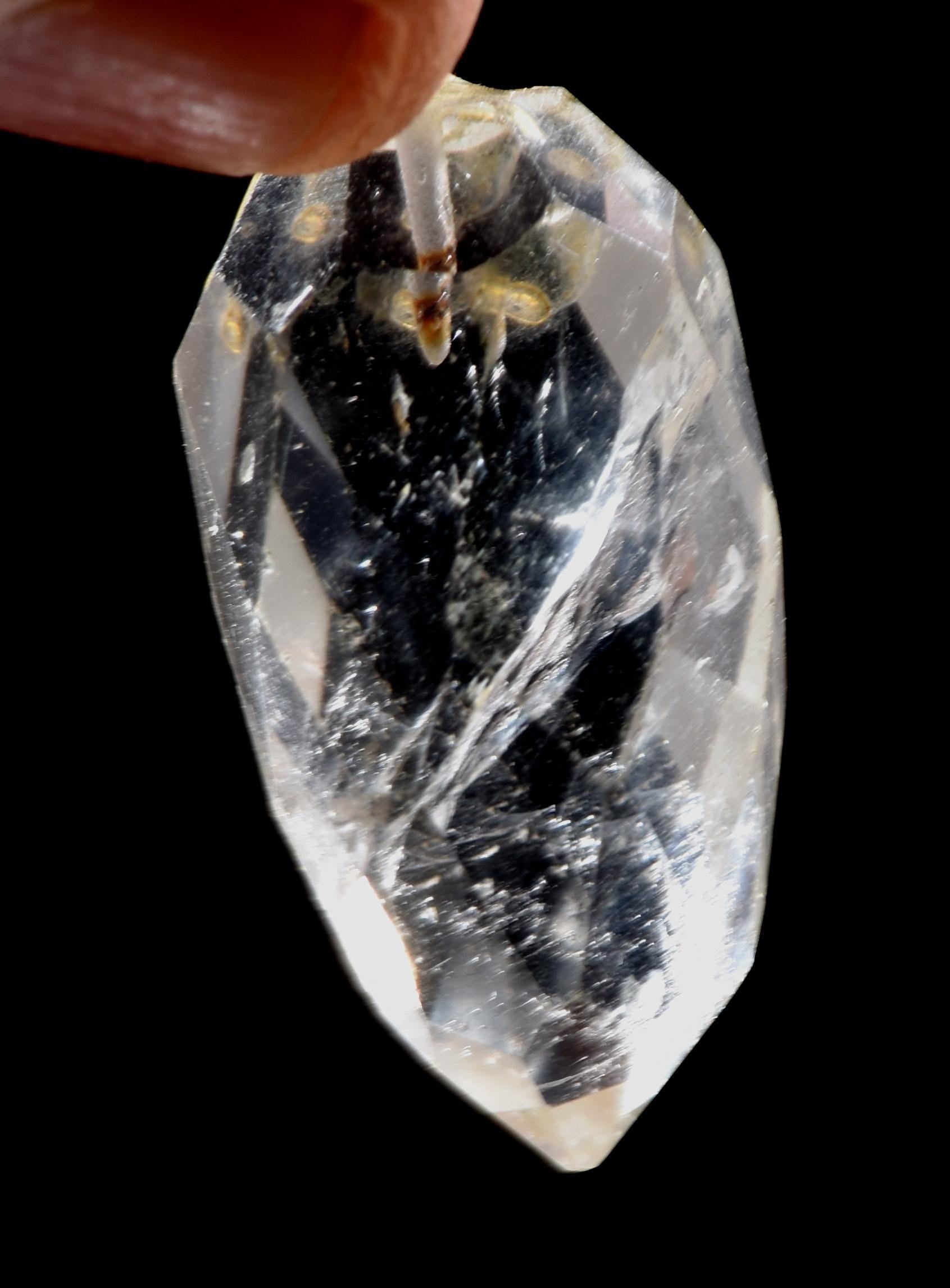 Satyaloka Satyamani quartz Grape Faceted Pendant High frequency synergy 12 crystal ''sat-chit -ananda  #1024
