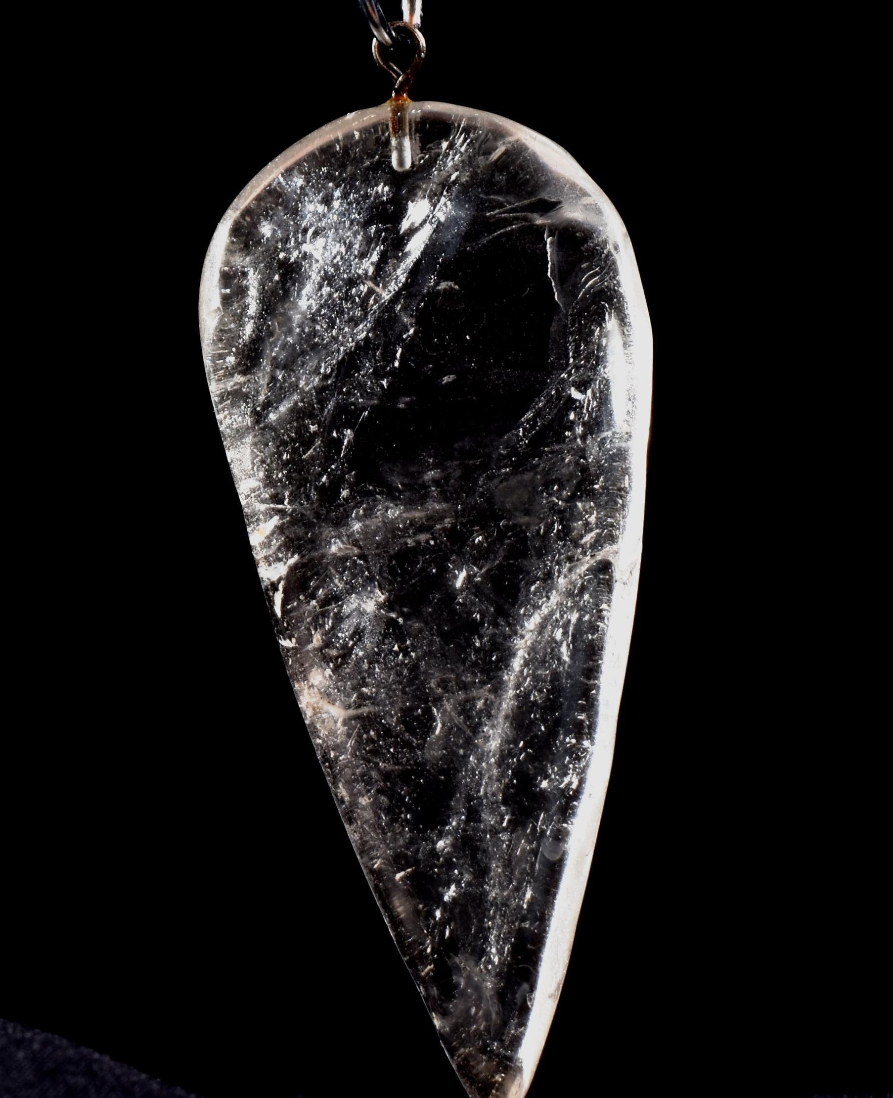 Satyaloka azeztulite  quartz  pendant  High frequency synergy 12 crystal ''sat-chit -ananda  #1028