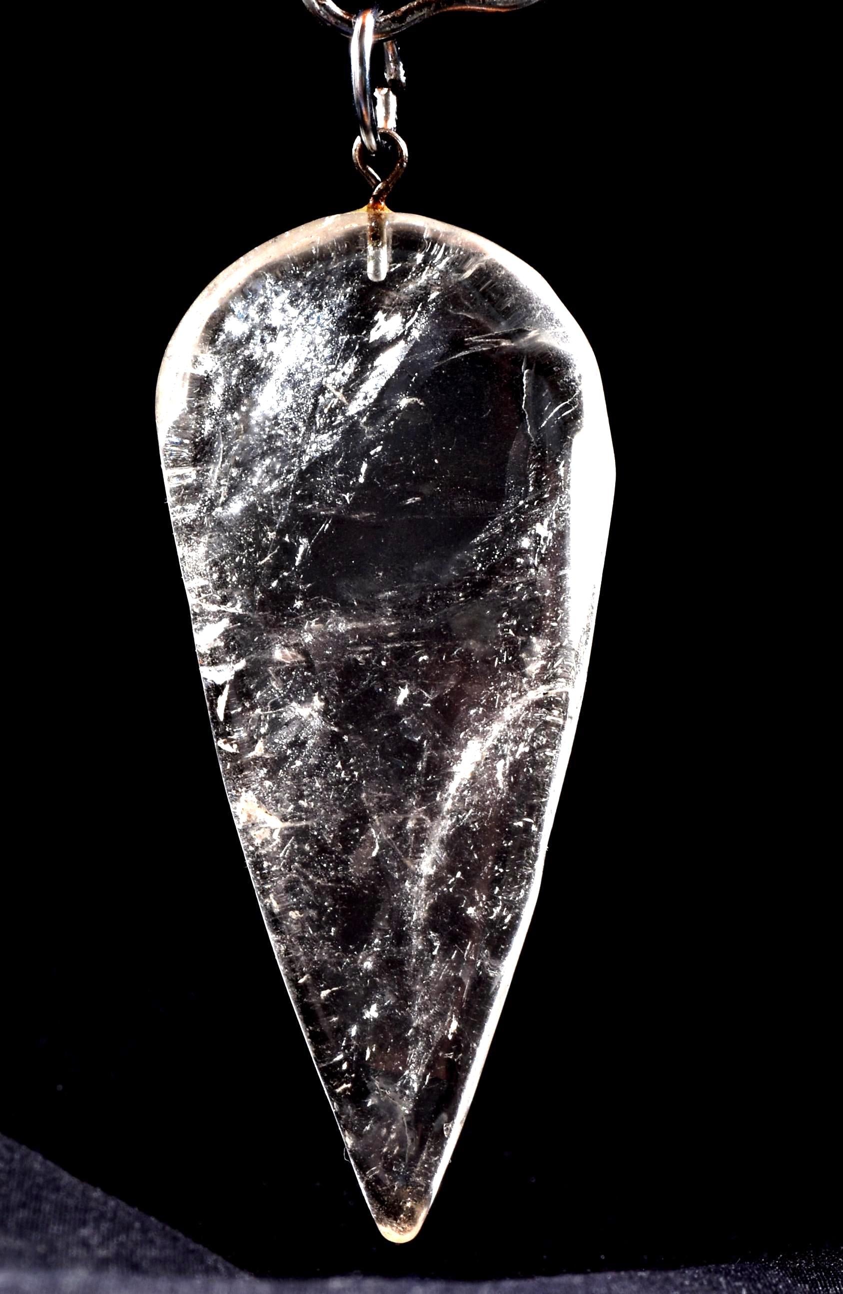 Satyaloka azeztulite  quartz  pendant  High frequency synergy 12 crystal ''sat-chit -ananda  #1028