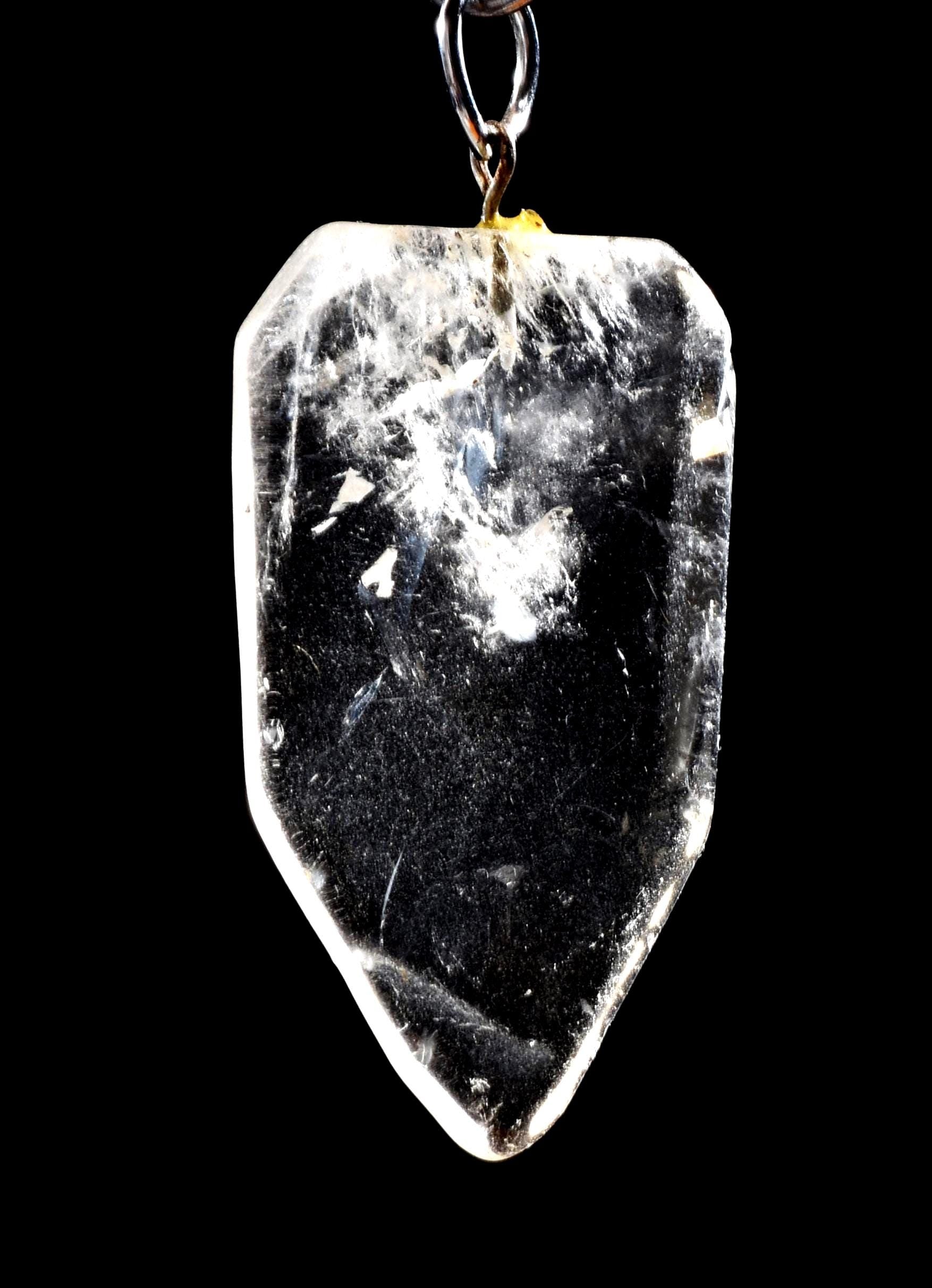 Satyaloka azeztulite  quartz  pendant  High frequency synergy 12 crystal ''sat-chit -ananda  #1042