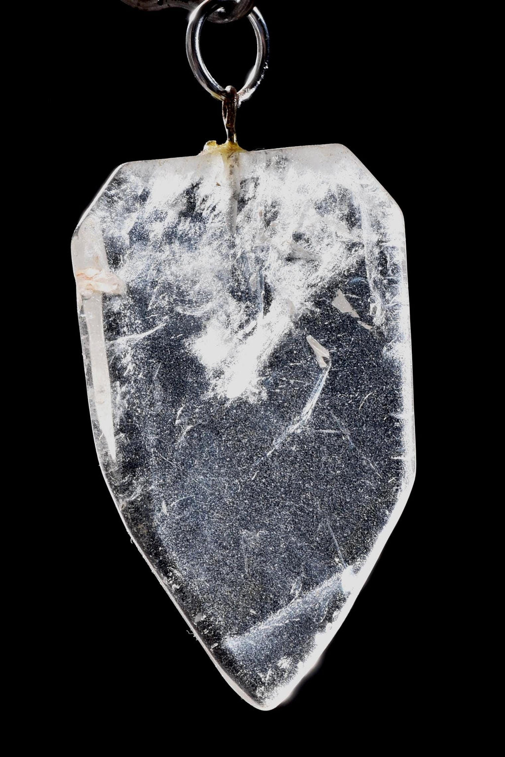 Satyaloka azeztulite  quartz  pendant  High frequency synergy 12 crystal ''sat-chit -ananda  #1042