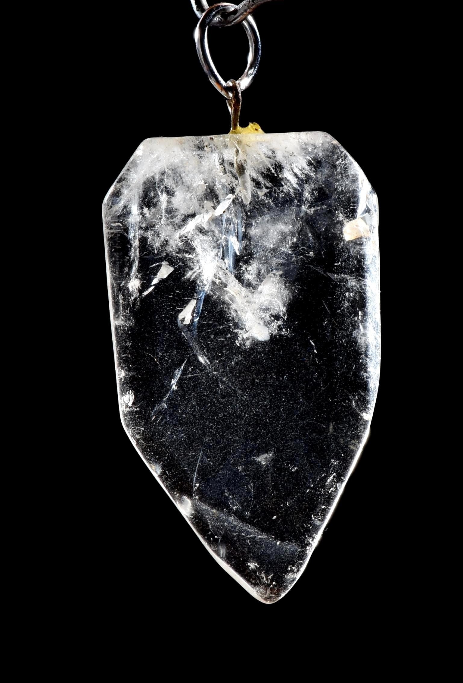 Satyaloka azeztulite  quartz  pendant  High frequency synergy 12 crystal ''sat-chit -ananda  #1042